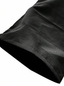 Streetwear Casual Commute Pocket Work Pants Lightweight Wide Leg Waist Cinched Travel Pants, Black Work Pants, Multifunctional Pockets, Outdoor Casual Loose Fit, Breathable Material, Suitable For Outdoor Enthusiasts - 黑色 - 查看 4