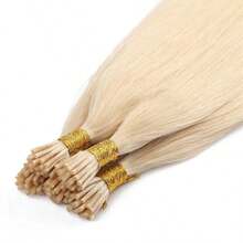 Blond I Tip Fusion Hair Extensions Remy Straight Pre Bonded Keratin Nail Tip Human Hair Extensions 10-24inch For Women - S60 - View 6