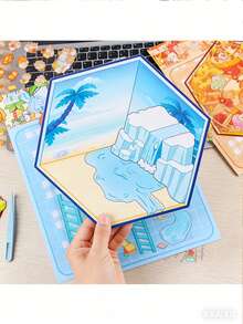 Scenic Stickers, Creative Miniature Scene Stickers, DIY Journal Scene Stickers. Stickers Aesthetic,They Are Perfect For Decorating Water Cups, Laptops, Luggage, Guitars, Phone Cases, Keyboards, And Desktops. They Are Suitable For Scrapbooking Activities, Classroom Reward Systems - Multicolor - View 3