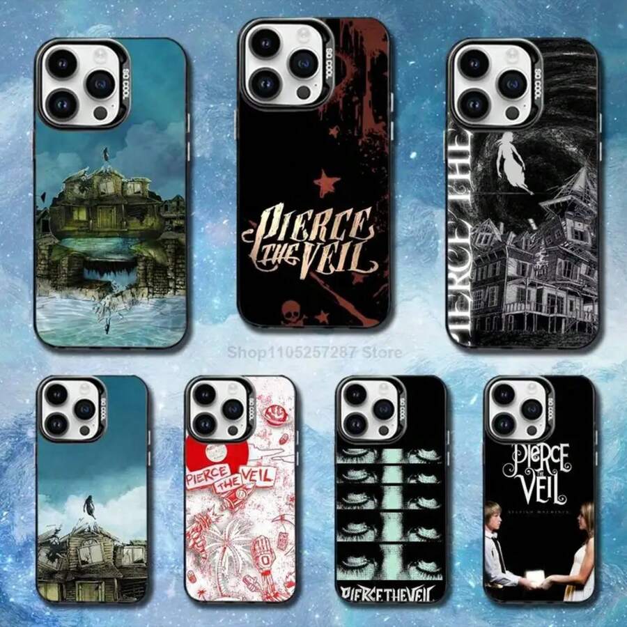 Funda de teléfono Hot P-Pierce The V-Veil Band para 14,17,13,12,11,16,15,ProMAX, cubierta de silicona mate negra - z7 - Ver 1