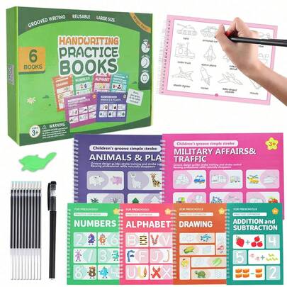 Preschool Learning Activities Educational Workbook - Prek Montessori Handwriting Practice Activity Tracing Toys Busy Book, Autism Learning Materials And ABC Learning Book