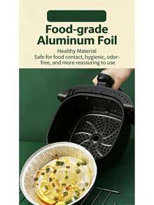 Bandejas redondas de aluminio de 7/8/9 pulgadas, aptas para freidora de aire, horneado en horno, parrilla al aire libre, camping, adecuadas para reuniones familiares, reuniones con amigos, fiestas de empresa, disponibles en múltiples tamaños