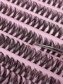 200pcs Cluster False Eyelashes, 40D Russian Volume Style Fluffy Fake Lashes, 200pcs Mixed Styles (10-16mm) Wispy Cluster Lashes, Suitable For DIY At Home, Cluster, Fluffy, Mixed Styles - 10-16mm - Suitable For Beginners, Reusable, Daily Wear, Holiday Effects, Holiday Gift