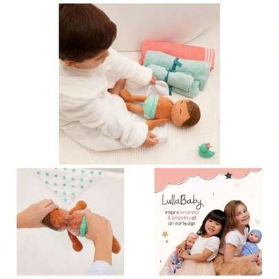 u2013 14 - inch Washable Bath u2013 Soft Plush Body Real u2013 - Brown Hair Tub Accessories u2013 Bath Toys u2013 Ages 2 Years Old u2013 Plush Bath -