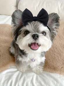 2/4pcs Pet Bow Headband, Bow Hair Ties Suitable For Small/Medium Dogs, Dog Collar Cat Pet Headpiece, Cute Pet Decoration For Holidays, Perfect For Pets On Valentine's Day And Weddings - Multicolor - View 4