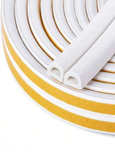 5m/10m Self-Adhesive Rubber Weatherstrip, Heat Insulation Seal Strip, 90 Minutes Fire Resistance, Anti-Collision Waterproof