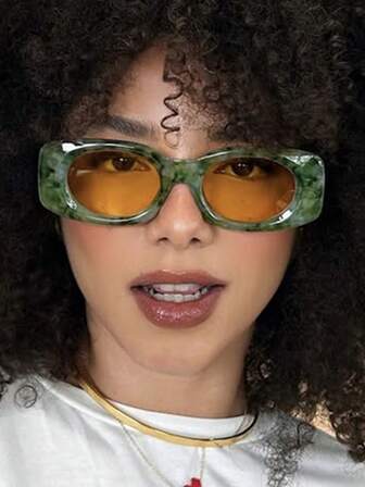 2026 New Square Minimalist Fashion Fashion Glasses, European And American High-End Style