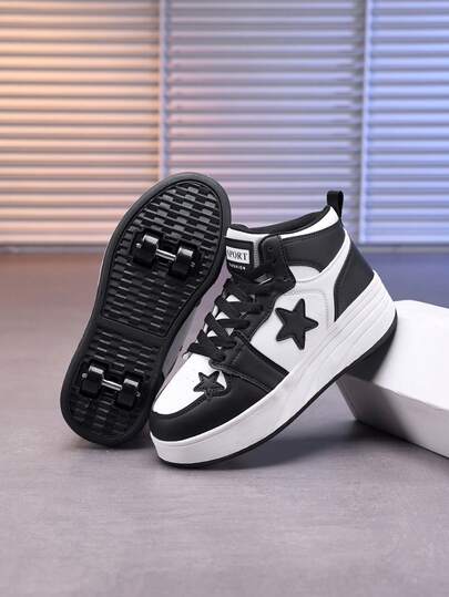 Teens Roller Skates Shoes, Detachable Multi-Function Outdoor Sports Shoes, Parkour Shoes, Roller Skating Shoes