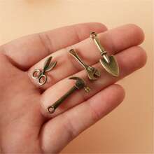 9-Pack Miniature Wooden Toolbox For Dollhouses, Miniature Props, Alloy Repair Accessories, Wrenches, Axes, Hammers - Multicolor - View 3