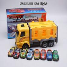 Children's Transport Truck Race Track Toy, Foldable Double-Deck Transport And Storage, One-Click Pop-Up Inertial Slide Track Racing Car, Parent-Child Interactive Multiplayer Game, Suitable Birthday Gift For Boys And Girls 3+ Years Old (Includes 8 Toy Cars, Styles And Colors Random) - Multicolor - View 13