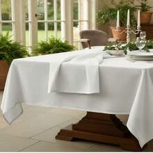 Oxford Slub Tablecloth, 5 Meters, Plain, For Events And Decoration - 白色 - 查看 3