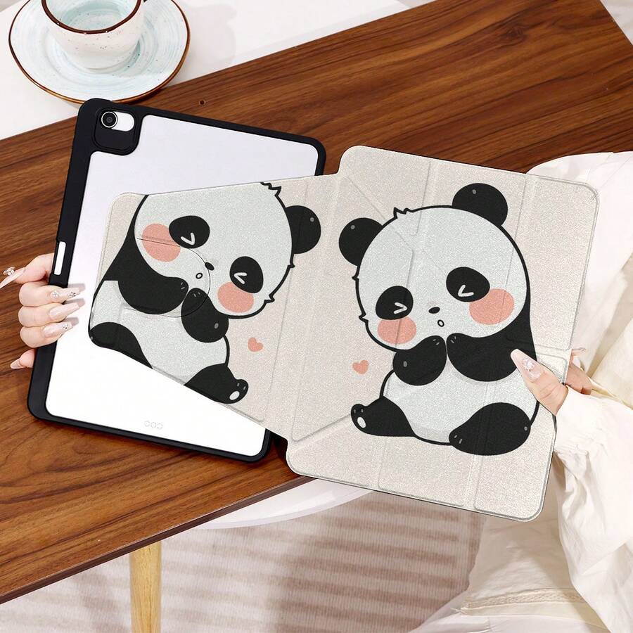 360°旋转iPad保护壳，Y型折叠支架，高清UV印刷，兼容iPad 11（2025款）、iPad Air 11/13（2025款M3）、iPad Air（M2）11/13英寸、iPad Air 4/5/6 10.9英寸、iPad Pro 11英寸、iPad Pro 12.9英寸、iPad 10.2英寸、iPad第九代/第十代及其他多种型号，保护套设计，支持多角度调节，六向支架摆放，内置笔槽，透明后盖，防摔保护，自动唤醒/睡眠功能 - 彩色 - 查看 1