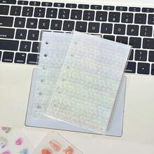 A7 10/20pcs Refill Pages, Transparent Inner Pages, Shiny Inner Pages, Laser 3D Embossed Sticker Book, Sticker Album, A7 Loose-Leaf Photo Album Refill Pages - Multicolor - View 8