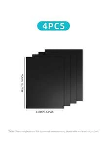 4pcs Non-Stick, Heat Resistant BBQ Mats - Suitable For Electric And Gas Ovens, Toasters And Grills - Durable Kitchen Essentials, Perfect For Outdoor Barbecues, Picnic, Camping And Cooking, Grill Accessories, Party Supplies