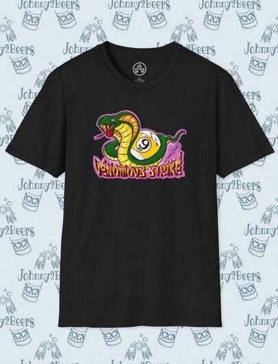 Venomous Strike Cobra Pool T-Shirt_ Billiards Brilliance