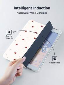 1pc Red Heart, Polka Dot Tablet Case & Kindle E-Book Case Compatible With IPad 10th Generation, IPad 11/Air 4th/Air 7th/9.7 Inches, Compatible With Samsung Galaxy Tab A9 Plus, Kindle (11th Generation-2024 Release)(6 Inch), Kindle Paperwhite 12th Gen 2024, Great Holiday Gift, Stylish And Simple Pattern. - Multicolor - View 5