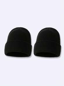 1/2pcs Men's Fashionable Solid Color Knit Beanie Hat, Suitable For Daily Warmth And Outfit Vacation Outfits - A - View 7