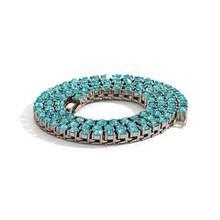 时尚嘻哈彩色网球链项链，适合男士日常佩戴、派对、街头说唱配饰