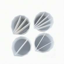 2/3/4/5 Compartment Silicone Liquid Pigment Resin Mixing Cups, Suitable For DIY Epoxy Resin Crafts Making Color Mixing Cups - White - View 5