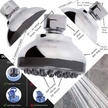 High Pressure Shower Head - Water Saving - Ideal for Low Flow Showers - Pressure Impulse Head - Cromo - ‎Cromo - Ver 1