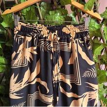 Duna Fabric Wide-Leg Pants - floral negro - Ver 5