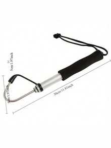 Telescopic Retractable Fish Gaff Stainless Ice Sea Fishing Spear Hook Tackle New - Apricot - View 4