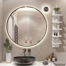 5-Tier 30.7" White Modern Floating Shelves - Heavy Duty Lightweight Plastic Wall Mounted Storage Rack Display Shelf, PVC Material, Easy Installation, Suitable For Small Spaces, Bedroom, Living Room, Bathroom, Office - Minimalist Decor Style - Multicolor - View 11