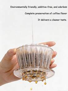 100pcs/75pcs/50pcs/25pcs/1pc Hand Drip Coffee Filters, Effectively Filters Fine Coffee Grounds For A Rich, Smooth Coffee Experience. Cleverly Designed For Easy Cleanup After Brewing, Simplifying The Coffee Making Process And Keeping Your Coffee Station Tidy. Suitable For Home, Office, Or Travel Use With Coffee Drippers. - Multicolor - View 5