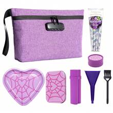 6pcs,Smell Proof Bag With Heart-Shaped Rolling Tray,King Size Flavored Cones,Slow-Burning,Grinder,Cigarette Case,Filler And Small Brush,Smoking Stuff,Party Supplies,Valentine's Day Gift. Mother's Day Gifts. - 彩色 - 查看 12