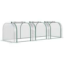 Outsunny Foil Greenhouse, Greenhouse, Hothouse With Door, Cold Frame, Plant House, Plant Cultivation, Steel, Transparent, 295 X 100 X 80 Cm - White - View 9