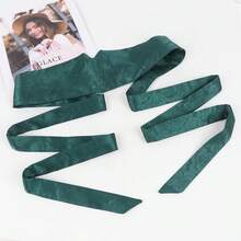 Nơ thắt lưng bản rộng kiểu Trung Quốc cổ điển in họa tiết, phụ kiện Hanfu để phối cùng váy và áo sơ mi, dụng cụ thắt eo. - Thắt lưng rộng bằng satin - Xem 5