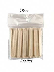 65mm/75mm/95mm/105mm/11.4mm/12.7mm/15mm/17.8mm 橙木棒，点钻美甲工具，角质层推棒，美甲美容木棒，尖头和斜头 - 杏色 - 查看 18