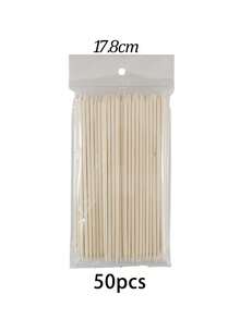 65mm/75mm/95mm/105mm/11.4mm/12.7mm/15mm/17.8mm 橙木棒，点钻美甲工具，角质层推棒，美甲美容木棒，尖头和斜头 - 杏色 - 查看 15