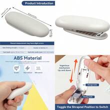 XISH Mini Grapadora Grapadora Portátil Blanca Grapadora Pequeña Grapadora Linda Grapadora Tamaño Viaje Grapadora De Escritorio Para Estudiantes Office Grapadora Mini Grapadora De Escritorio - Blanco - Ver 9