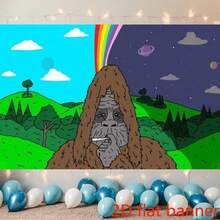 2D Flat Banner 1pc The Smoking Gorilla Funny Flag The Big Lez Show Tapestry Wall Hanging Living Room Kawaii Room Decor Flags Carpets Home Background Banner The Best Gifts - Multicolor - View 4