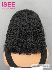 ISEE Hair Made Of 100% Unprocessed Human Virgin Hair Water Wave Wear And Go Glueless Wig 180% Density 10-14 Inch 7*5 HD Lace Pre-Cut Lace Pre-Plucked Hairline Unprocessed Human Hair High Quality Wig - SNatural - View 5