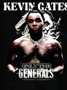 Vintage Kevin Gates T-Shirt_ Unisex Graphic Shirt - màu đen - Xem 1