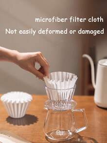 100pcs/75pcs/50pcs/25pcs/1pc Hand Drip Coffee Filters, Effectively Filters Fine Coffee Grounds For A Rich, Smooth Coffee Experience. Cleverly Designed For Easy Cleanup After Brewing, Simplifying The Coffee Making Process And Keeping Your Coffee Station Tidy. Suitable For Home, Office, Or Travel Use With Coffee Drippers. - Multicolor - View 3