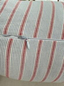 1 funda de cojín decorativa con cremallera invisible, sin relleno, adecuada para la decoración de la sala de estar, el comedor y el dormitorio, con textura similar al lino, estilo minimalista - Multicolor - Ver 6