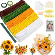 511/572/725 Pcs Value Pack Handmade DIY Floral Cleaning Tool Kit, Includes Colorful Chenille Stems, Flower Set, Floral Wire, Flower Centers, Floral Tape, Ribbons And Wrapping Paper For Valentine's Day And Ramadan Bouquets, Craft Kits, Colorful Marketplace, Craft Marketplace, Artificial Flowers, Wire, Frame Marketplace, Wire, Arts, DIY, Decorations, Shaping Materials, Handmade - Multicolor - View 25