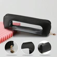 便携式防水PU化妆包，透明旅行化妆包带拉链，便携式洗漱收纳袋，旅行洗漱包，透明化妆包，返校用品 - 彩色 - 查看 11