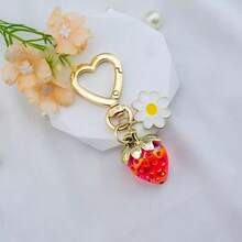 Fashionable Strawberry Pendant, Strawberry Keychain, Backpack Pendant, Bag Charm, Suitable For Daily Wear, Bag Accessory, Gift For Girlfriend, Family, Friends, Classmates, Lover, Birthday, Teacher, Souvenir, Party Favor, Back To School Gift - Multicolor - View 10