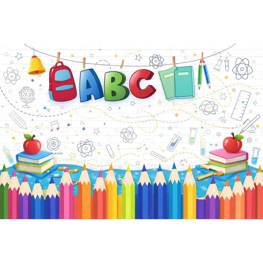 Sublimated Fabric Photography Backdrop For ABC Graduation - 2.20 X 1.50 Meters - CFF-1244 - View 1
