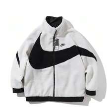 Nike Reversible Windbreaker Jacket | Lightweight Colorblock Hooded Top, Oversized Logo No Shrink/Fade For Men & Women Streetwear - White Jacket - 查看 6