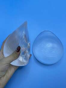 WANTES 1 Pair Medical Grade Silicone Teardrop Breast Prosthesis, Teardrop Breast Forms Suitable For Roleplay/Breast Reconstruction, Durable Concave Breast Prosthetics - Clear - View 7