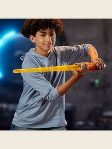 Hasbro 星球大战光剑（乔尔·方达绝地武士款）| 官方授权，ABS塑料材质，配件齐全，圣诞节/生日礼物，带声光效果的可伸缩收藏玩具，星球大战 - 彩色 - 查看 9