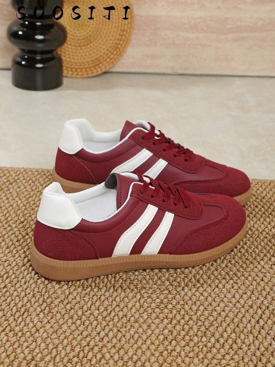 2026 New Women Flat Casual Lightweight Comfortable Sneakers - Red - View 1
