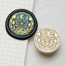 1 Stück 30mm Vintage europäischer Stil Blumen Fensterrahmen, Blume, Schmetterling flach geschnitzter massiver Messing Siegelstempel, geeignet zum Dekorieren von Umschlägen, Hochzeitseinladungen, Geburtstagseinladungen, Weinverpackungen, Briefpost, Weihnachtsgeschenke - 30MM - Übersicht 20