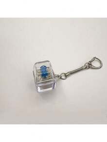 1件装新颖减压玩具，机械键盘键帽放松玩具钥匙扣、钥匙圈和桌面配件