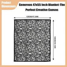 DIY Coloring Blanket With Markers, Color Your Own Blankets, Customizable Washable Diys Colorings Blanket Kits, You Can Color Fuzzy Velvet, Creative Diys Colorings Blankets - 預設 - 查看 5